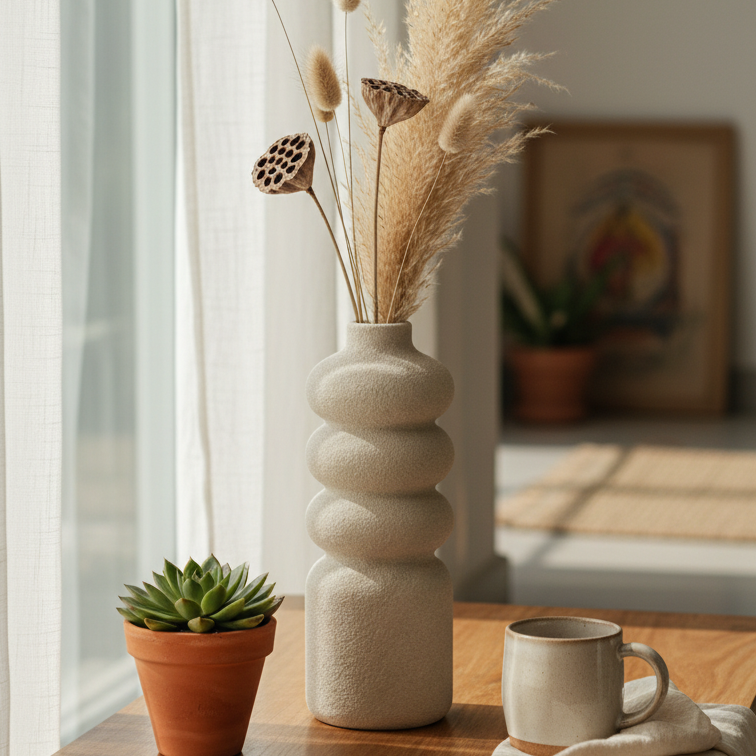 Japandi Textured Vase