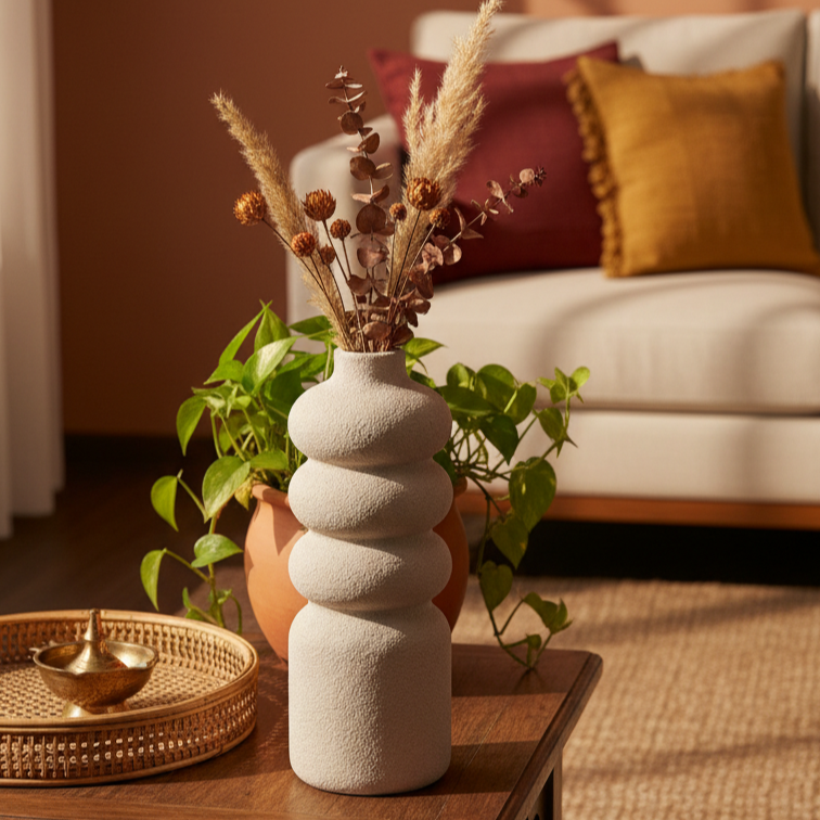 Japandi Textured Vase