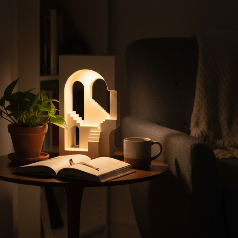 Monument Valley Lamp – Table Lamp with 3W LED bulb & 4ft long wire with bed switch included
