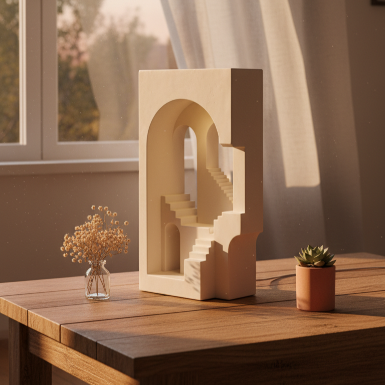 Monument Valley Lamp – Table Lamp with 3W LED bulb & 4ft long wire with bed switch included