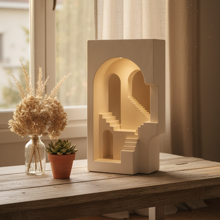 Monument Valley Lamp – Table Lamp with 3W LED bulb & 4ft long wire with bed switch included